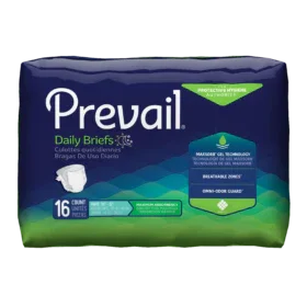 Prevail Daily Briefs adult diapers 16-count pack for incontinence care