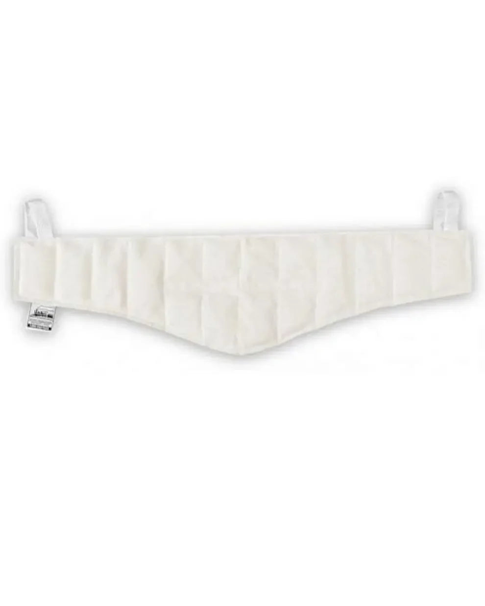 Reusable white hot cold therapy gel pack with adjustable straps for pain relief