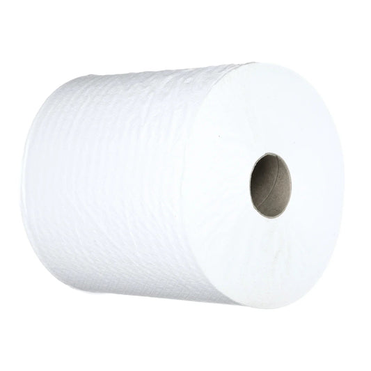 Large white medical paper towel roll for home or healthcare facility cleaning