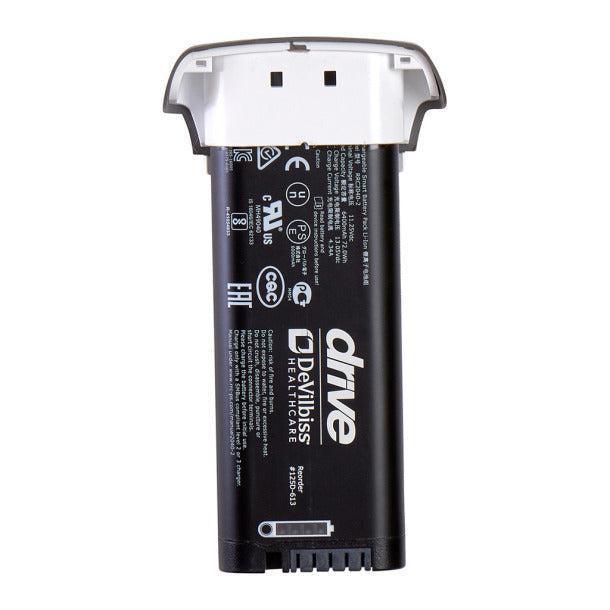 Drive DeVilbiss healthcare battery for portable oxygen concentrator, black casing, connectors visible.
