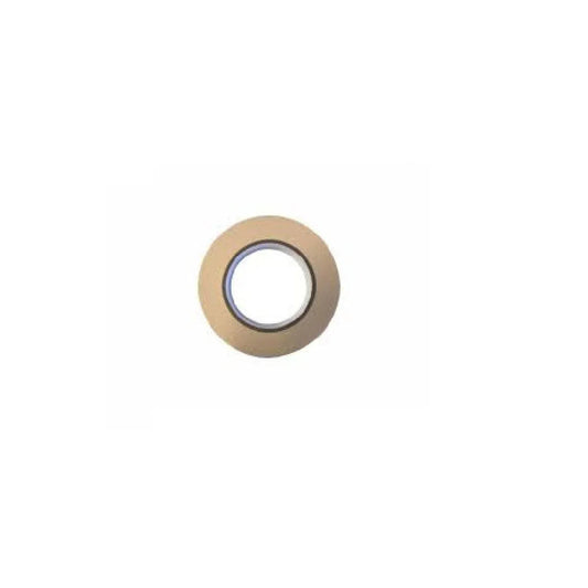 Beige medical paper tape roll for wound care and bandage securement on white background