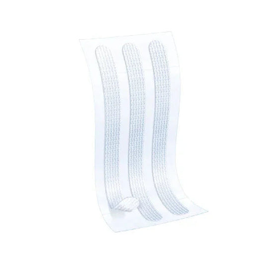 Sterile wound closure strips on adhesive backing for medical and home care use