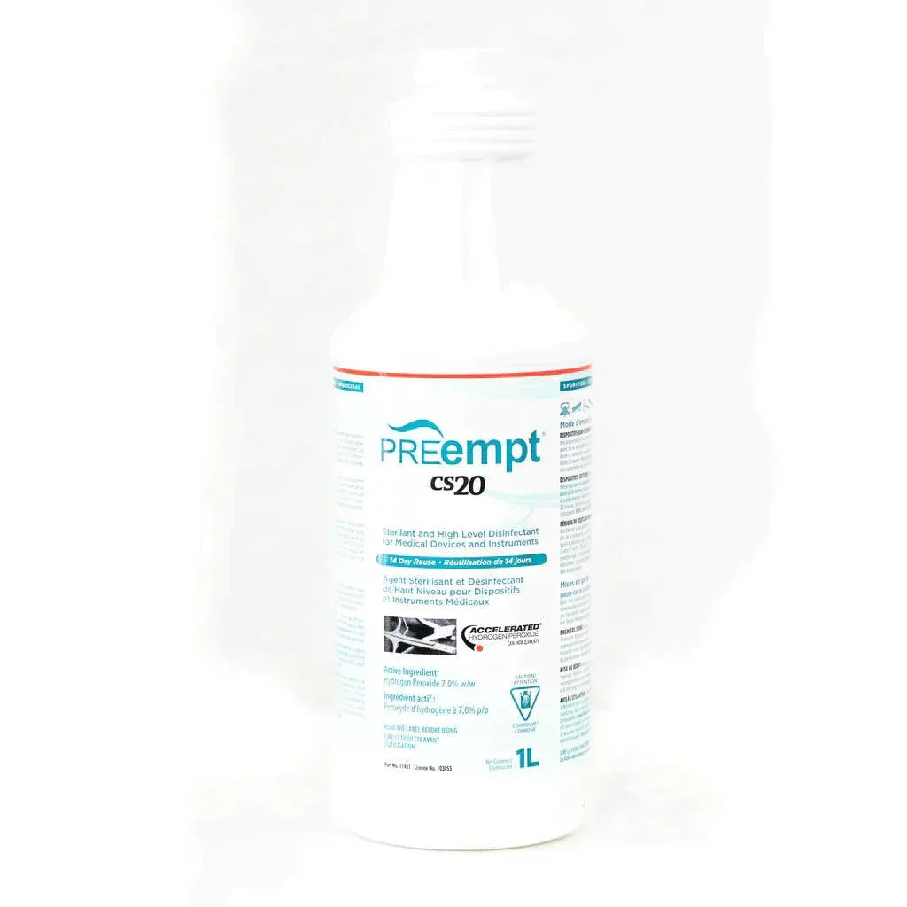 PREempt CS20 1L high-level disinfectant bottle for medical devices and instruments