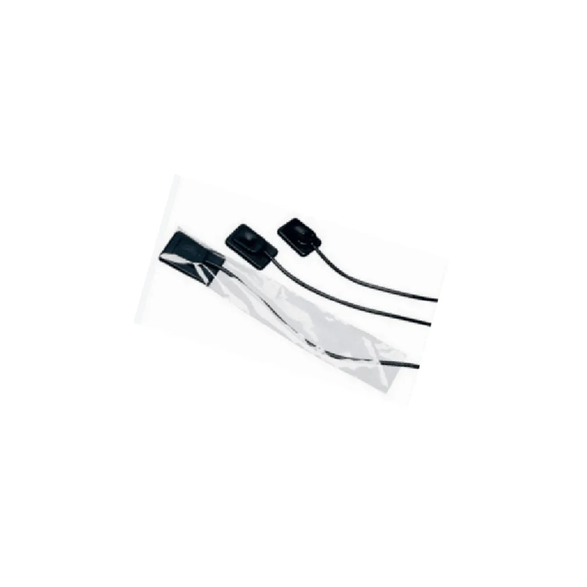 Clear digital X-ray sensor sleeves with black cords for dental protection