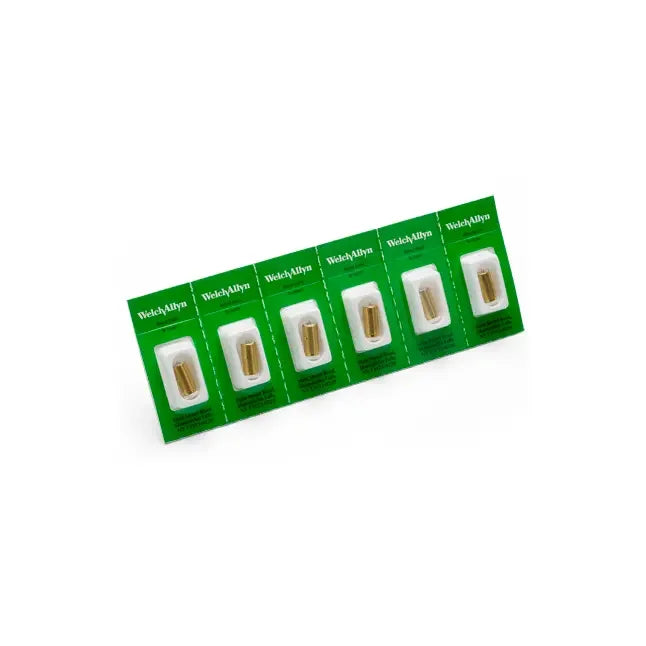 Welch Allyn medical diagnostic accessory bulbs in green blister packaging