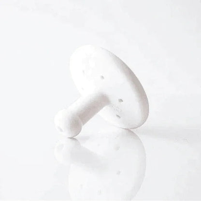 White plastic medical filter for respiratory or home care use on white background