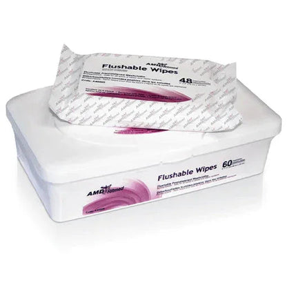 Package of AMD Ritmed flushable wipes for home care and hygiene use
