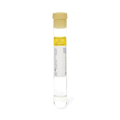 BD Vacutainer ACD Solution A blood collection tube with yellow cap, 8.5mL, medical supply