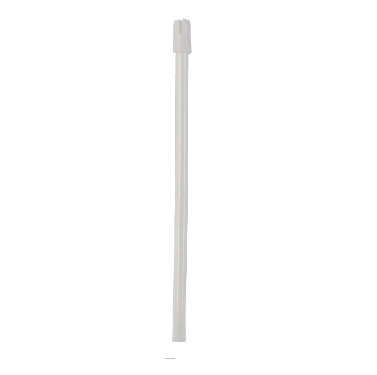 Clear medical suction catheter on white background for respiratory care