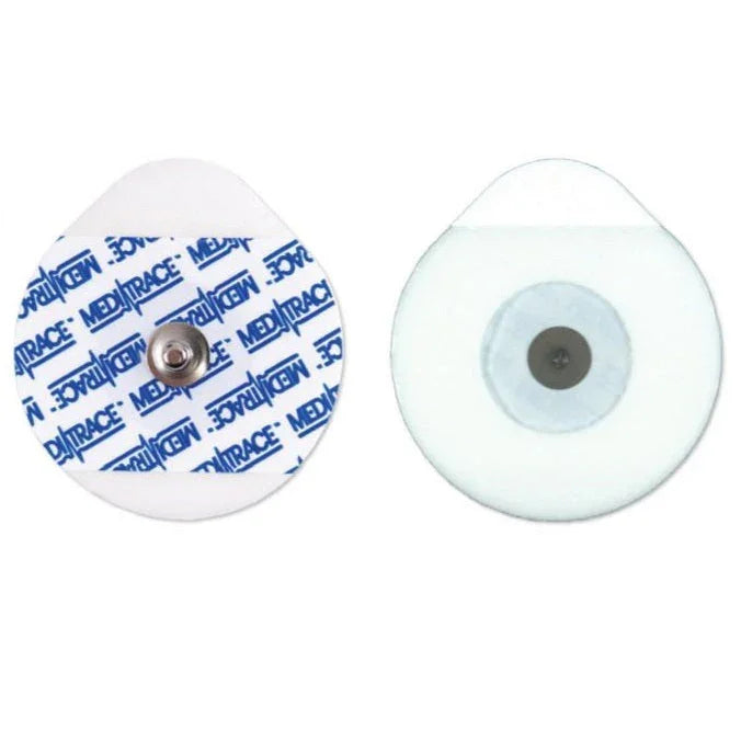 Disposable ECG electrodes with adhesive backing and snap connector, medical supplies