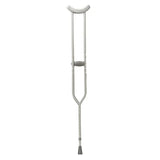 Aluminum adjustable crutch with padded grip and rubber tip for mobility support