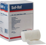 Medical cast padding roll 4in x 4yds for wound care and bandaging, packaging shown.