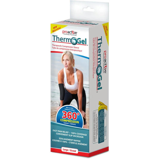 Proactive ThermoGel therapeutic compression sleeve box for pain relief, size large