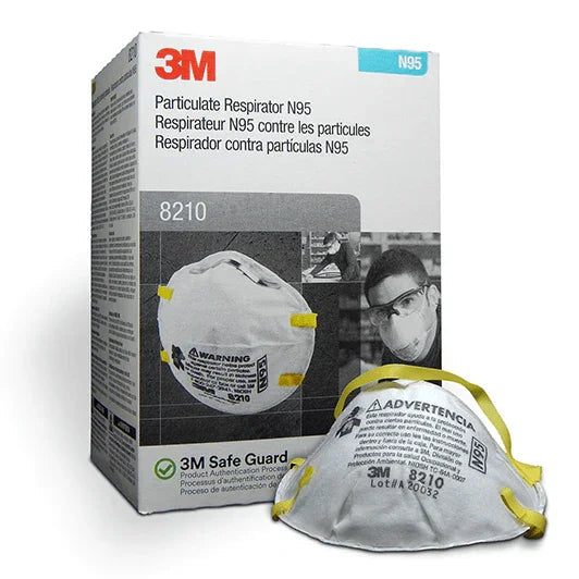 3M N95 particulate respirator face mask 8210 with box, protective medical mask