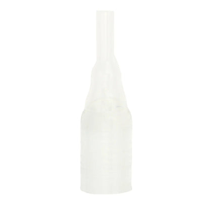 Clear male external catheter medical supply on white background