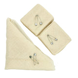 Triangular cotton bandages with safety pins for first aid and medical supplies