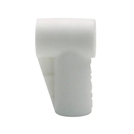 White plastic cane tip accessory for mobility aids, replacement medical supply