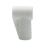 White plastic medical tubing connector for home care and respiratory supplies