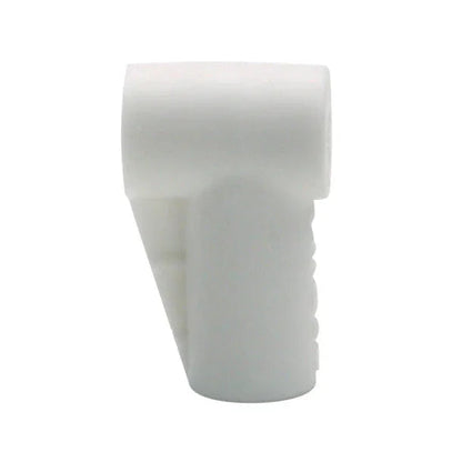 White plastic medical tubing connector for home care and respiratory supplies