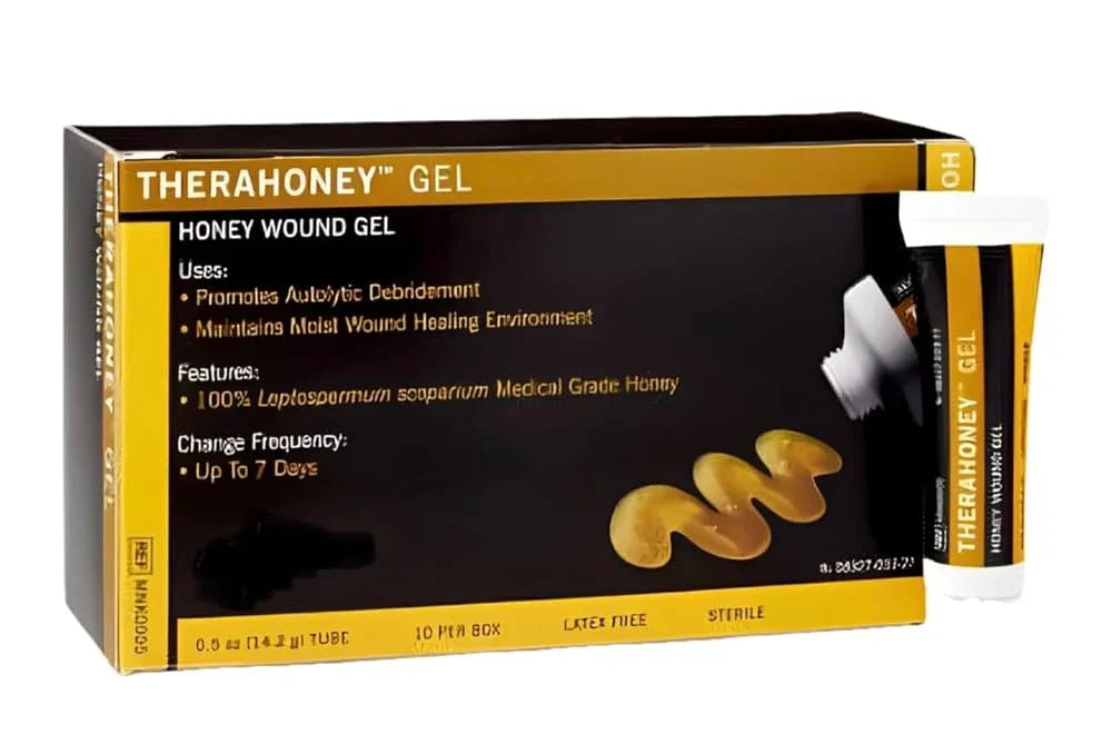 TheraHoney Gel medical grade honey wound gel tube and box for wound healing care