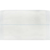 Disposable white underpad for medical incontinence or home care use on white background