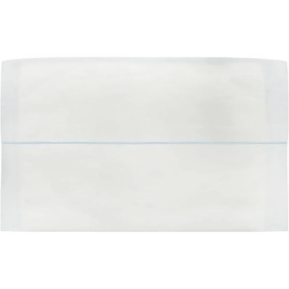 Disposable white underpad for medical incontinence or home care use on white background