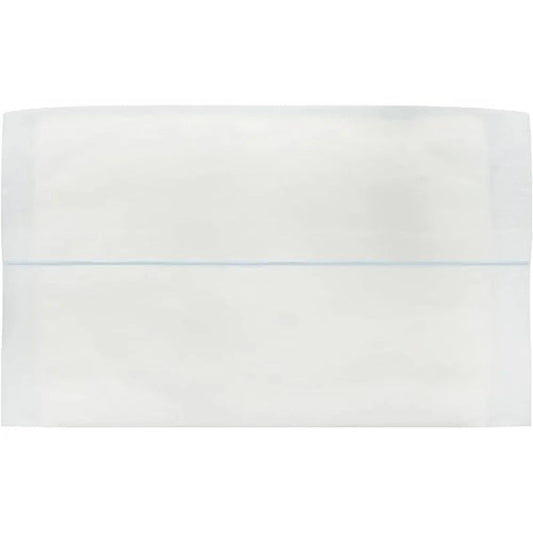 Disposable white underpad for medical incontinence or home care use on white background