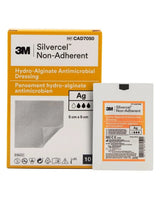 3M Silvercel Non-Adherent hydro-alginate antimicrobial dressing 5cm x 5cm, sterile packaging