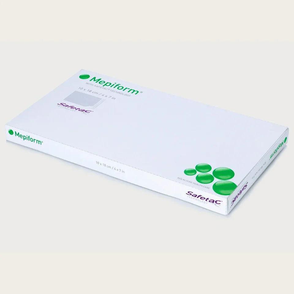 Mepiform 10x18cm silicone medical dressing box for scar care and wound healing