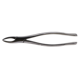 Stainless steel dental extraction forceps with textured grip handles for medical use