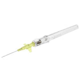 IV catheter with wings and needle, medical intravenous device on white background