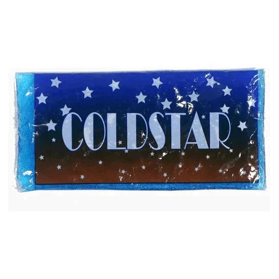 ColdStar reusable gel ice pack with blue background and white stars for cold therapy