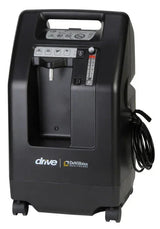 Black portable oxygen concentrator with control panel, DeVilbiss branding, and power cord