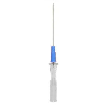 IV catheter with blue cap and clear protector, medical needle for infusion or injection