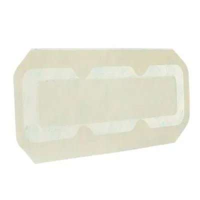 Transparent rectangular medical adhesive bandage for wound care and protection