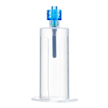 Transparent medical suction cup with blue valve for home care or esthetic therapy