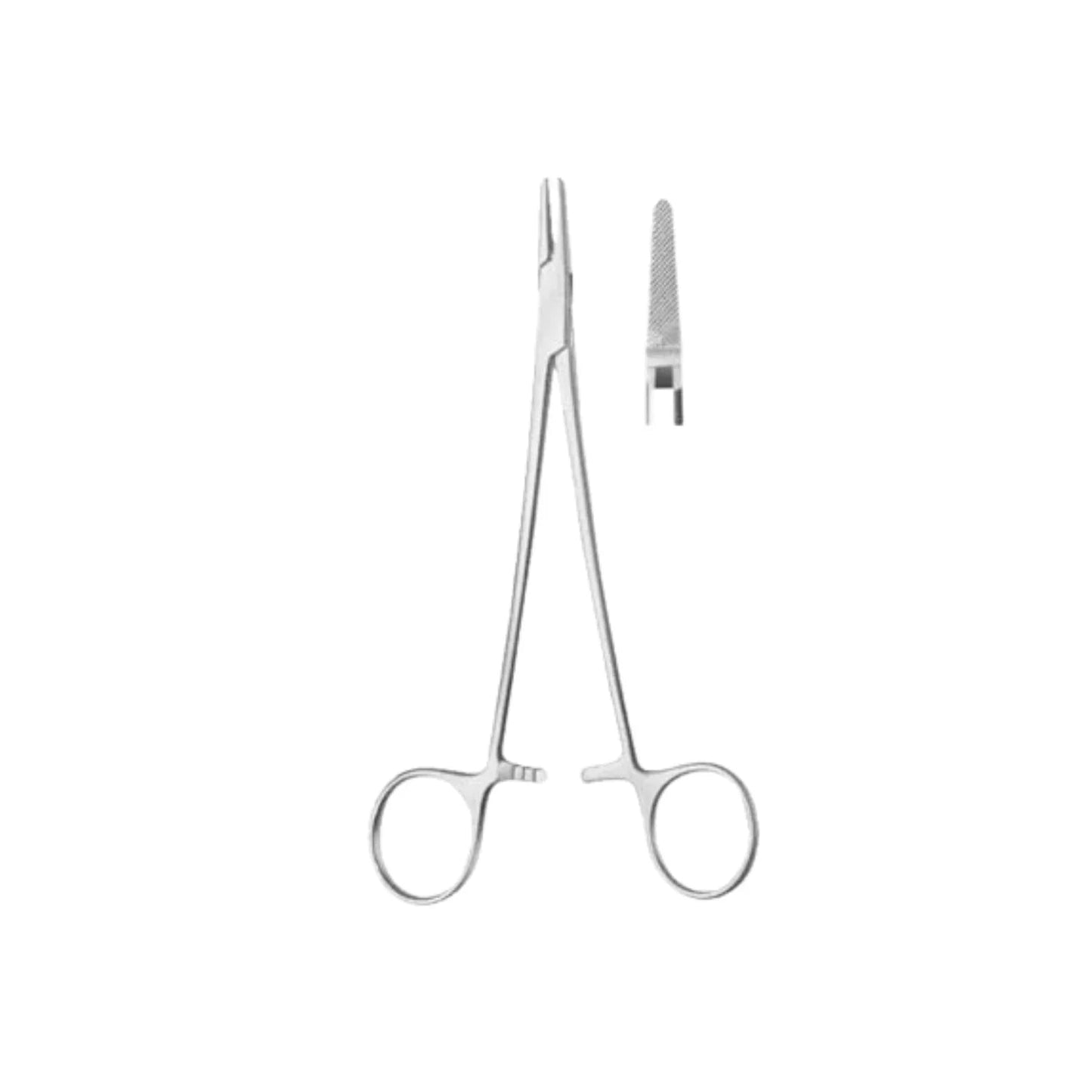 Stainless steel hemostat forceps with serrated jaws for medical and surgical use