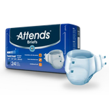 Attends youth small adult briefs pack with sample disposable incontinence diaper