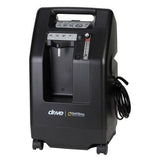 Black portable oxygen concentrator with control panel and power cord for home medical use