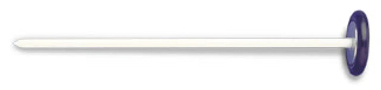 Long plastic medical swab stick with blue round grip for specimen collection