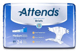 Attends Advanced Briefs medium size adult diapers 24-pack, blue packaging, severe absorbency