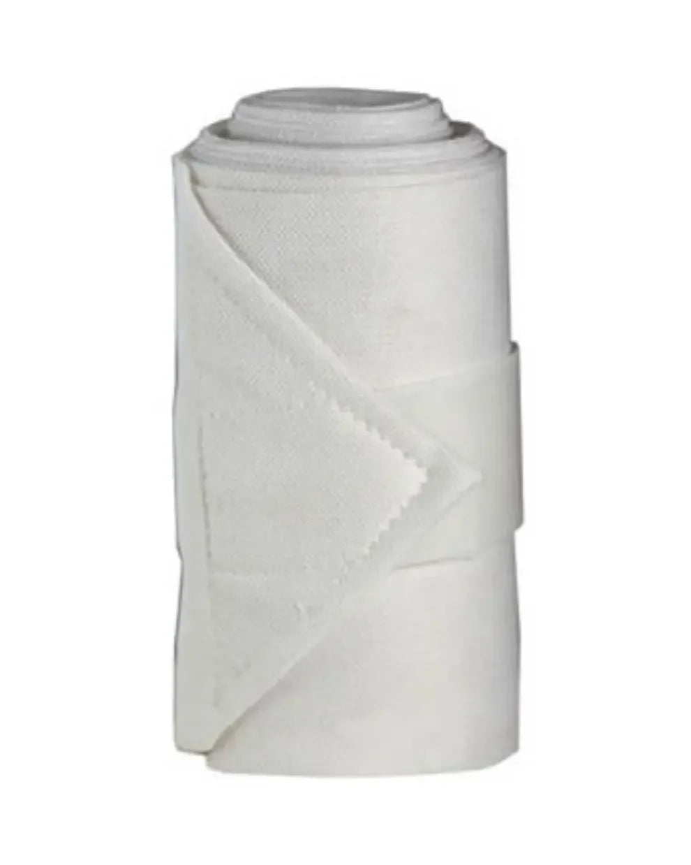Rolled white medical bandage for wound care and first aid