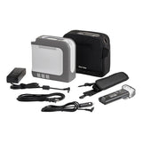 Portable oxygen concentrator kit with carrying case, battery, charger, and cables