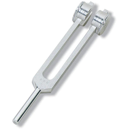 Aluminum tuning fork with weights for medical and home care assessment