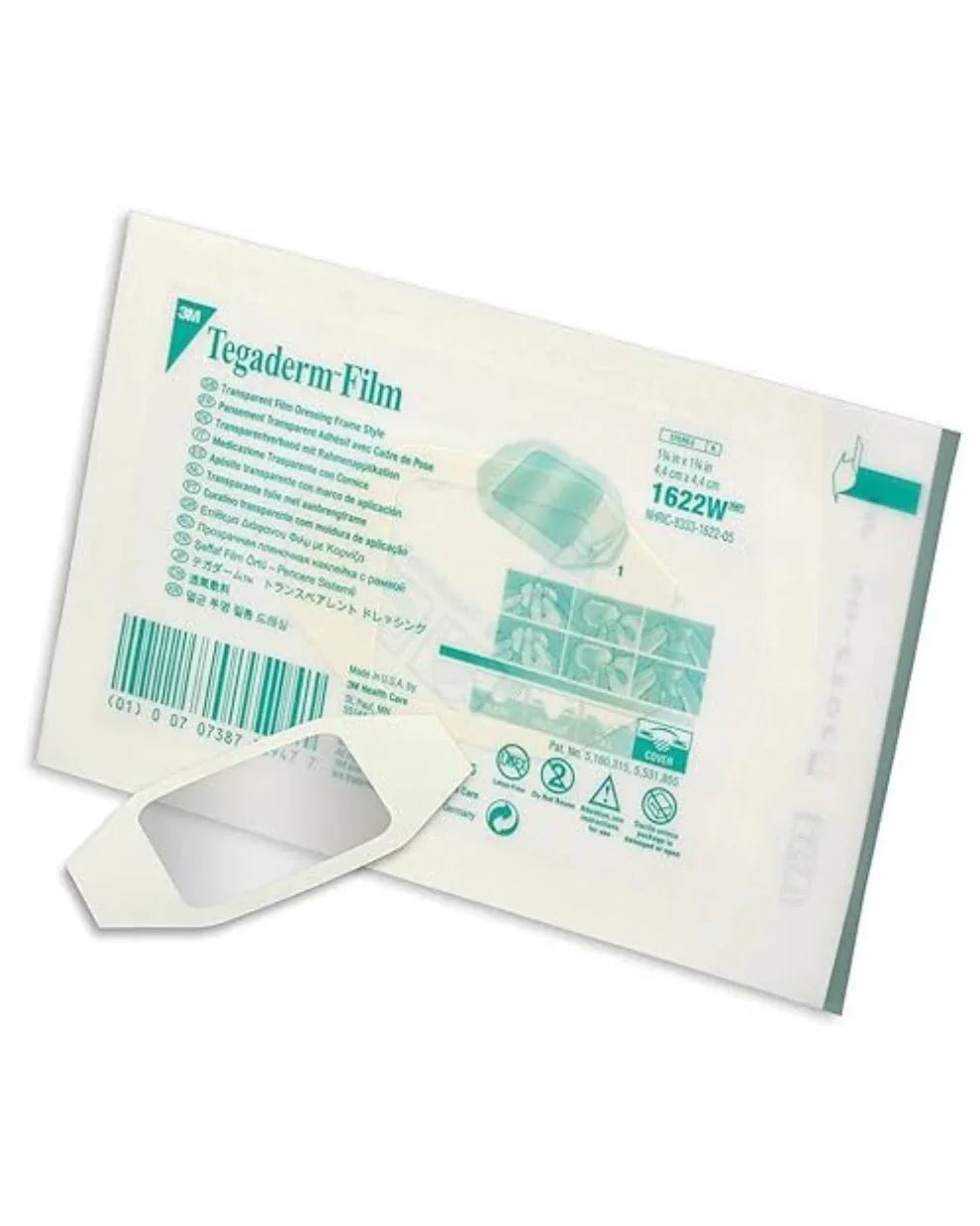 3M Tegaderm transparent film dressing 1622W sterile wound care bandage packaging