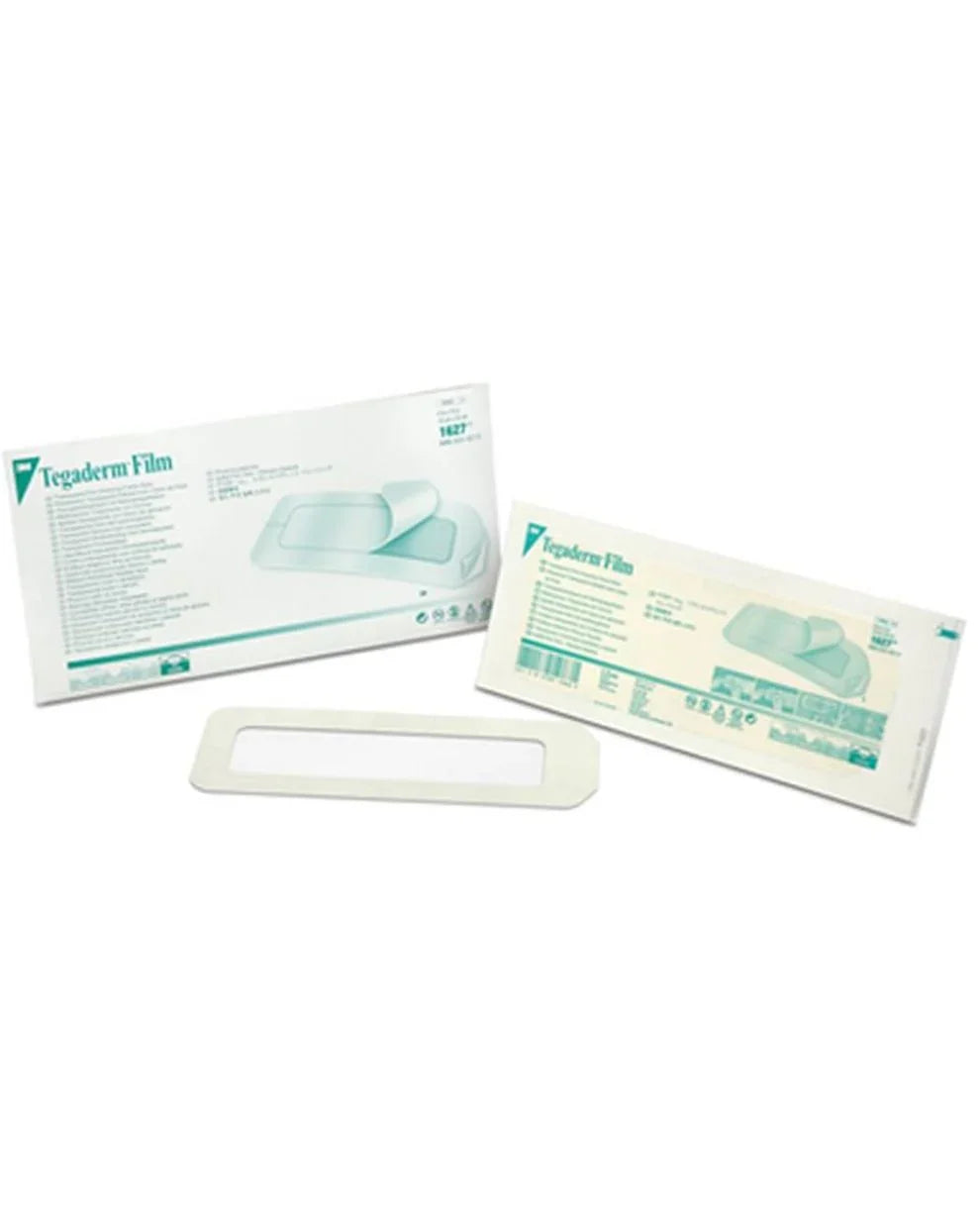 3M Tegaderm film transparent adhesive wound dressing, packaging and single sheet