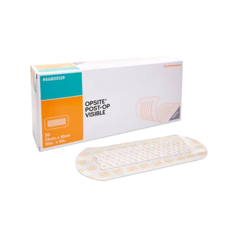 Opsite Post-Op Visible wound dressing with box, sterile medical bandage 25cm x 10cm