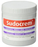 Sudocrem 400g jar for diaper rash, skin irritation, and incontinence dermatitis relief