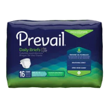 Prevail Daily Briefs adult diapers 16-count pack for incontinence care