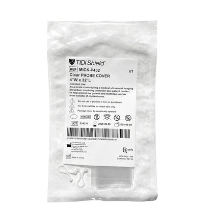TIDI Shield clear probe cover sterile medical packaging 4 x 32 inch for ultrasound imaging
